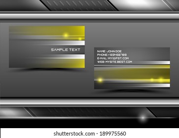 Abstract creative business cards (set template) 