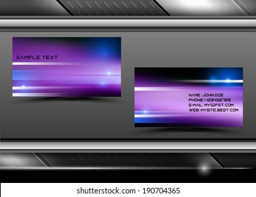 Abstract creative business cards (set template) 