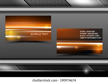 Abstract creative business cards (set template)