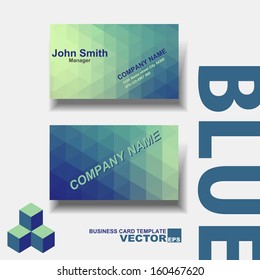 Abstract creative business cards (vector, set template)