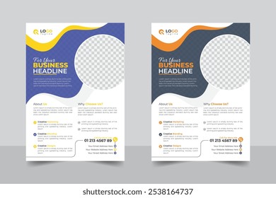 Abstrakte und kreative Business Flyer Vorlage, Broschüre Design, Poster, Flyer in A4 Business Vorschlag, Förderung, Werbung, Veröffentlichung, Titelseite.