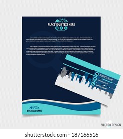Abstract creative business paper template and business card template, vector illustration.