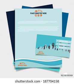 Abstract creative business paper template and business card template, vector illustration.