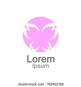 abstract creative butterfly logo design 