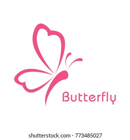 abstract creative butterfly logo template