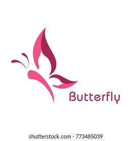 abstract creative butterfly logo template