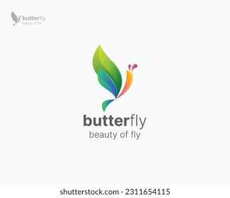 Abstract creative butterfly logo vector