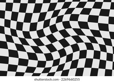 abstract creative chakeredboard wave pattern texture.