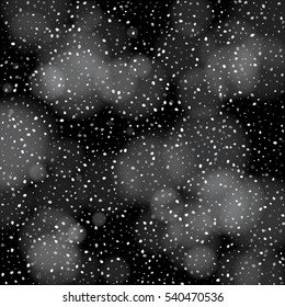 Abstract creative christmas falling snow isolated on background. Vector illustration clipart art for Xmas holiday decoration. Concept idea design element. Realistic snowflake. Winter frost effect