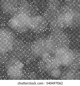 Abstract creative christmas falling snow isolated on background. Vector illustration clipart art for Xmas holiday decoration. Concept idea design element. Realistic snowflake. Winter frost effect