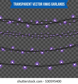 Abstract creative christmas garland light isolated on background. template. Vector illustration clipart art for Xmas holiday decoration. Concept idea design element. Realistic luminous bulb. Glow lamp
