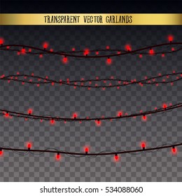 Abstract creative christmas garland light isolated on background. template. Vector illustration clipart art for Xmas holiday decoration. Concept idea design element. Realistic luminous bulb. Glow lamp