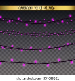Abstract creative christmas garland light isolated on background. template. Vector illustration clipart art for Xmas holiday decoration. Concept idea design element. Realistic luminous bulb. Glow lamp