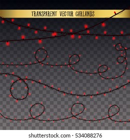 Abstract creative christmas garland light isolated on background. template. Vector illustration clipart art for Xmas holiday decoration. Concept idea design element. Realistic luminous bulb. Glow lamp