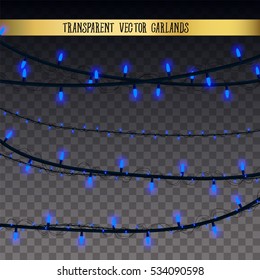 Abstract creative christmas garland light isolated on background. template. Vector illustration clipart art for Xmas holiday decoration. Concept idea design element. Realistic luminous bulb. Glow lamp