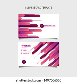 Abstract Creative and Clean Double-sided Business Card Template Flat Design Vector Illustration