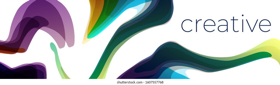 Abstract creative color fluid splash on white vector background template design for brochure, website, flyer.