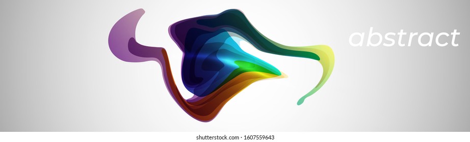 Abstract creative color fluid splash on white vector background template design for brochure, website, flyer.