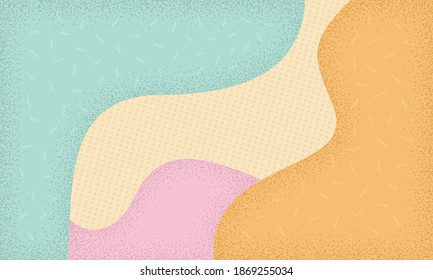 Abstract creative color splash pattern. Vector design of trendy Memphis 80s-90s style.