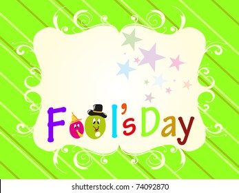 abstract creative colorful artwork background for april fools day, vector illustration