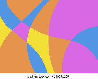 Abstract creative colorful curve banner graphic design background. Art color pattern geometric line, shape in trendy retro style for brochure, print, poster, cover, card, template. Vector EPS10
