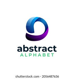 abstract but creative colorful gradient alphabet logo