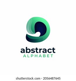 abstract but creative colorful gradient alphabet logo
