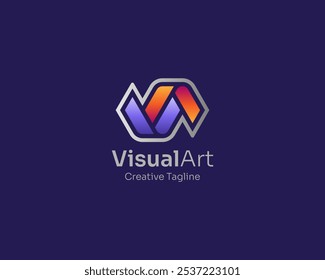 Abstract creative colorful logo gradient