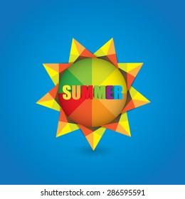 Abstract creative colorful sun design vector illustration 