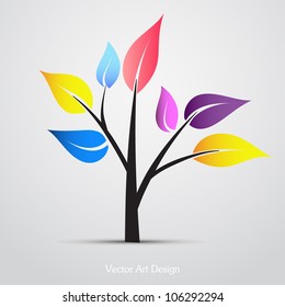 Abstract Creative Colorful Tree