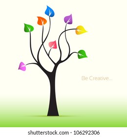 Abstract Creative Colorful Tree