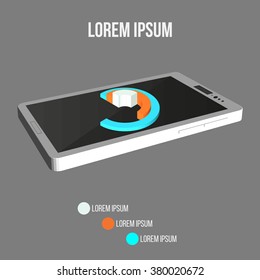 Abstract Creative concept background of modern Mobile phone with Infographic design template. Business concept. Vector illustration EPS 10 for your design