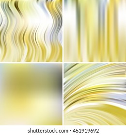 Abstract creative concept blurred background set. Elements for your website or presentation. Vector illustration. White, yellow, gray colors. 