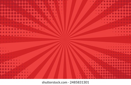 Abstract creative concept comic pop art style blank, layout template with clouds beams and isolated dots background