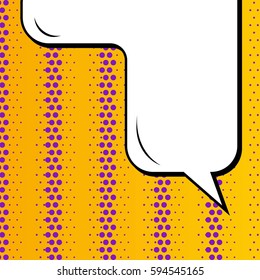 Abstract creative concept comic pop art style blank, layout template with clouds beams and isolated dots background. For sale banner, empty speech bubble set, vector illustration halftone book design