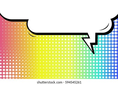 Abstract creative concept comic pop art style blank, layout template with clouds beams and isolated dots background. For sale banner, empty speech bubble set, vector illustration halftone book design
