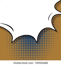 Abstract creative concept comic pop art style blank, layout template with clouds beams and isolated dots background. For sale banner, empty speech bubble set, vector illustration halftone book design