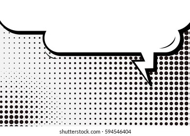 Abstract creative concept comic pop art style blank, layout template with clouds beams and isolated dots background. For sale banner, empty speech bubble set, vector illustration halftone book design