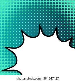 Abstract creative concept comic pop art style blank, layout template with clouds beams and isolated dots background. For sale banner, empty speech bubble set, vector illustration halftone book design
