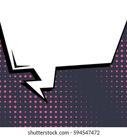 Abstract creative concept comic pop art style blank, layout template with clouds beams and isolated dots background. For sale banner, empty speech bubble set, vector illustration halftone book design