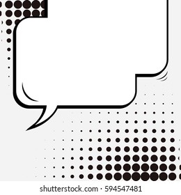 Abstract creative concept comic pop art style blank, layout template with clouds beams and isolated dots background. For sale banner, empty speech bubble set, vector illustration halftone book design