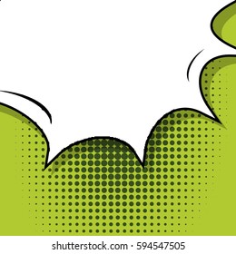 Abstract creative concept comic pop art style blank, layout template with clouds beams and isolated dots background. For sale banner, empty speech bubble set, vector illustration halftone book design