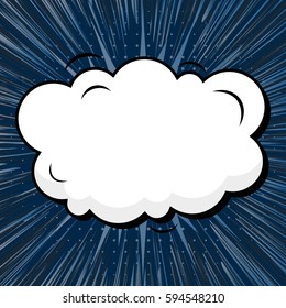 Abstract creative concept comic pop art style blank, layout template with clouds beams and isolated dots background. For sale banner, empty speech bubble set, vector illustration halftone book design