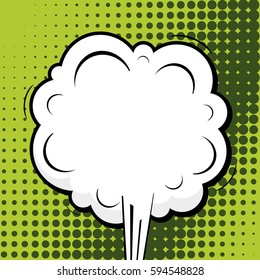 Abstract creative concept comic pop art style blank, layout template with clouds beams and isolated dots background. For sale banner, empty speech bubble set, vector illustration halftone book design