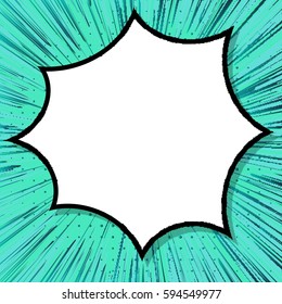 Abstract creative concept comic pop art style blank, layout template with clouds beams and isolated dots background. For sale banner, empty speech bubble set, vector illustration halftone book design