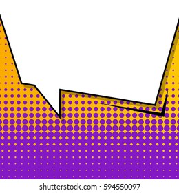 Abstract creative concept comic pop art style blank, layout template with clouds beams and isolated dots background. For sale banner, empty speech bubble set, vector illustration halftone book design