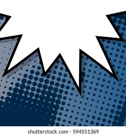 Abstract creative concept comic pop art style blank, layout template with clouds beams and isolated dots background. For sale banner, empty speech bubble set, vector illustration halftone book design