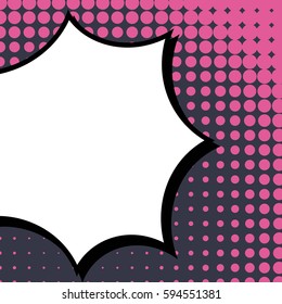 Abstract creative concept comic pop art style blank, layout template with clouds beams and isolated dots background. For sale banner, empty speech bubble set, vector illustration halftone book design