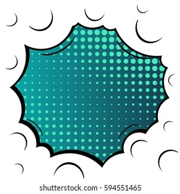 Abstract creative concept comic pop art style blank, layout template with clouds beams and isolated dots background. For sale banner, empty speech bubble set, vector illustration halftone book design