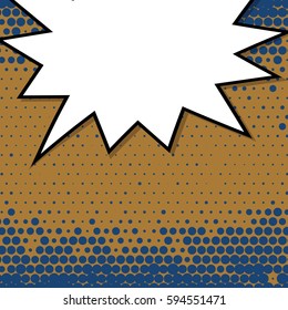 Abstract creative concept comic pop art style blank, layout template with clouds beams and isolated dots background. For sale banner, empty speech bubble set, vector illustration halftone book design